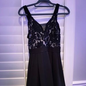 lacy black flowy dress